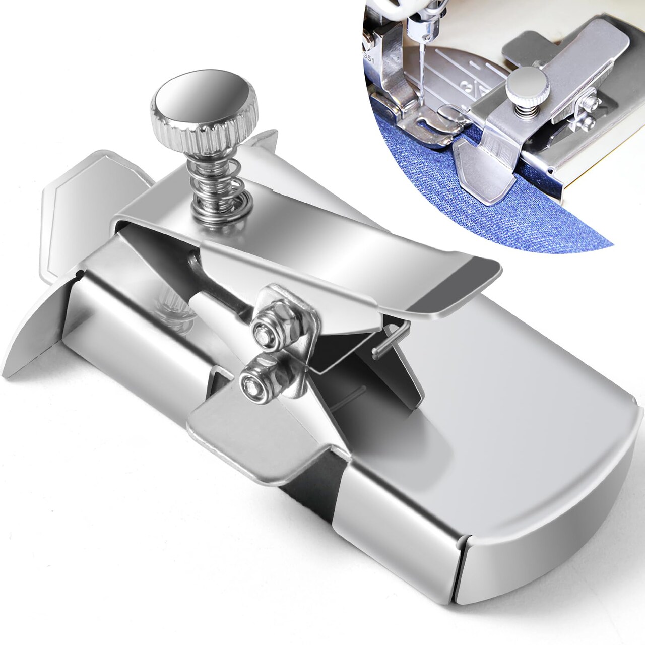 Upgraded Magnetic Seam Guide for Sewing Machine, Magnetic Seam Guide with Clip, Universal Seam Guide, Hemmer Guide, Multifunctional Hem Guide for Sewing Machine, Sewing Supplie Accessories